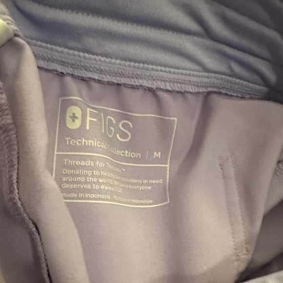 Figs Women's Limited Edition Light Purple Jogger Set with Neon Accents - Picture 3 of 6